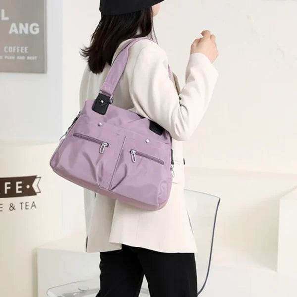 New Fashion Waterproof Multi Pocket Students Shoulder Bag Large Capacity
