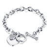 Stainless Steel Love Heart Bracelets for Women Party Gift