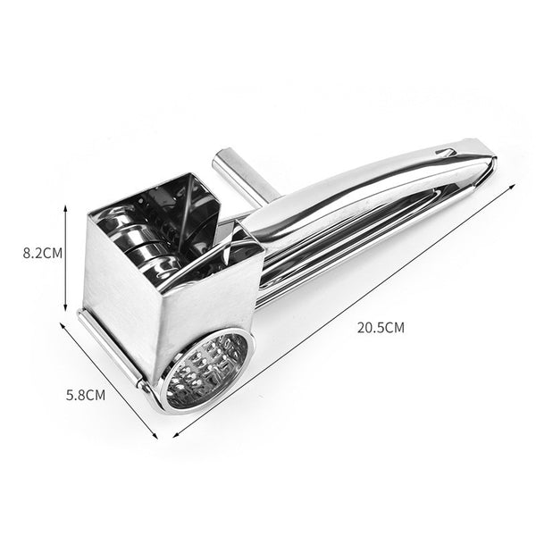 KITCHEN Stainless Steel Manual Rotary Cheese Grater Cutter Slicer Set