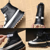Leather Women Shoes Sneakers High Top